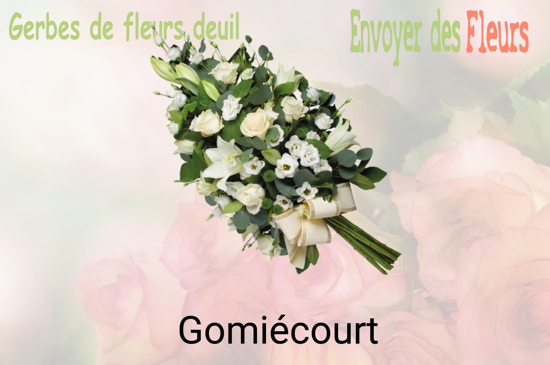 Gerbe de fleurs de deuil livrée à Gomiécourt